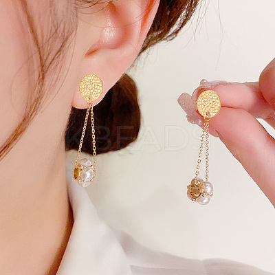24Pcs 12 Style 304 Stainless Steel Ear Stud Findings STAS-AR0002-02G-1