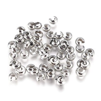 Iron Crimp Beads Covers KK-CJC0001-06A-P-1