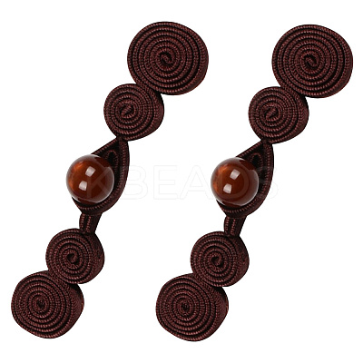 12Pcs Polyester Resin Cheongsam Buckle for Chinese Formal Dress DIY-CY0001-86D-1