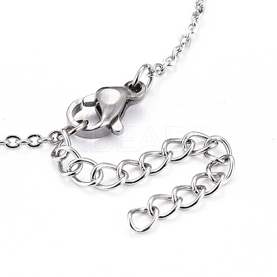 Non-Tarnish 304 Stainless Steel Pendant Necklaces NJEW-Z007-01P-1