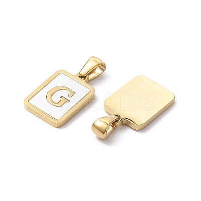 Ion Plating(IP) 304 Stainless Steel Pave Shell Pendants X-STAS-G327-01G-G-1
