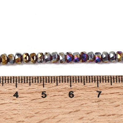 Electroplate Glass Beads Strands GLAA-Q105-03P-1