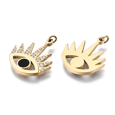 316 Surgical Stainless Steel Enamel Pendants STAS-S116-354G-1