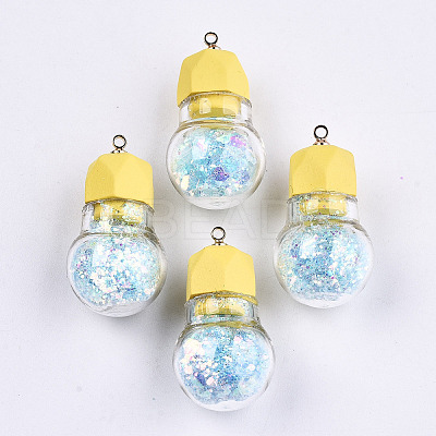 Opaque Resin Pendants RESI-T051-06B-1