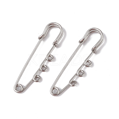 Tarnish Resistant 304 Stainless Steel Safety Pins Brooch Findings X-STAS-I673-06P-1