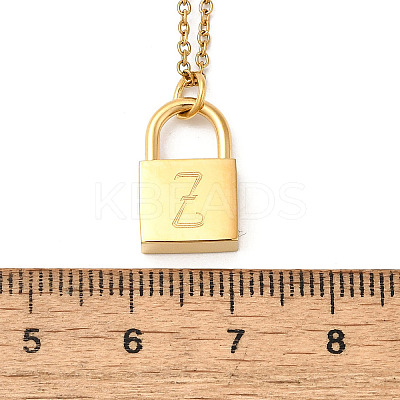 304 Stainless Steel Rolo Chain Pendant Necklaces NJEW-S444-01G-26-1