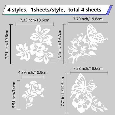 4Pcs 4 Styles PET Waterproof Self-adhesive Car Stickers DIY-WH0308-225A-099-1