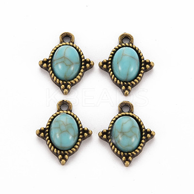 Tibetan Style Alloy Charms PALLOY-Q433-036-RS-1