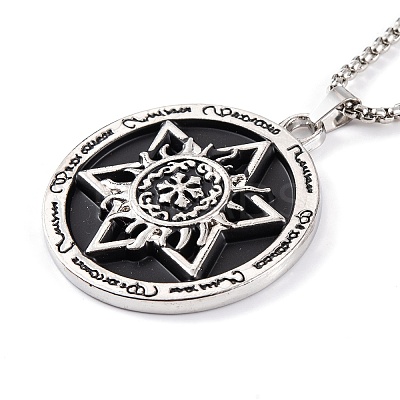Stainless Steel Box Chain Necklaces LS-NJEW-P304-01D-1