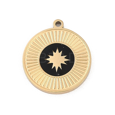 304 Stainless Steel Enamel Pendants STAS-I325-055G-02-1