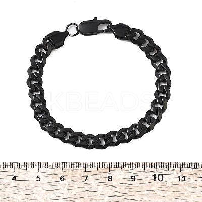 304 Stainless Steel Cuban Link Chain Bracelets for Men Women BJEW-Q038-02EB-1