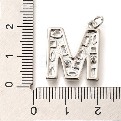 Brass Micro Pave Clear Cubic Zirconia Pendants KK-G521-01P-M-1
