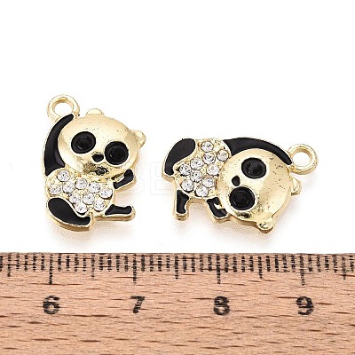 Alloy & Enamel & Crystal Rhinestone Pendants PALLOY-T095-12KCG-1
