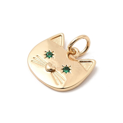 Brass Rhinestone Pendants KK-H253-03G-1