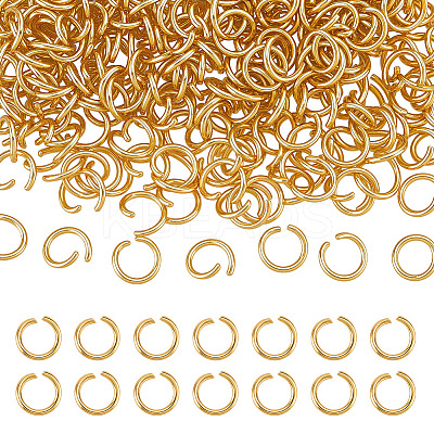 1000Pcs 304 Stainless Steel Open Jump Rings STAS-ME0002-17-1