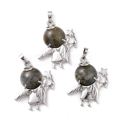 Natural Labradorite Pendants G-F573-A20-1