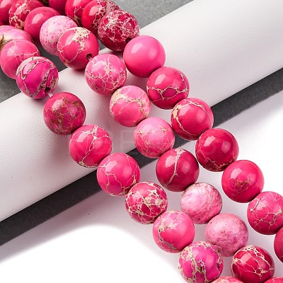 Dyed Natural Regalite/Imperial Jasper/Sea Sediment Jasper Beads Strands X-G-B124-C03-02-1