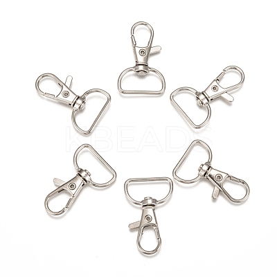 Zinc Alloy Swivel D Rings Lobster Claw Clasps X-E341-8-1
