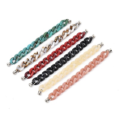Acrylic Curb Chain for DIY Keychains HJEW-JM00399-M-1
