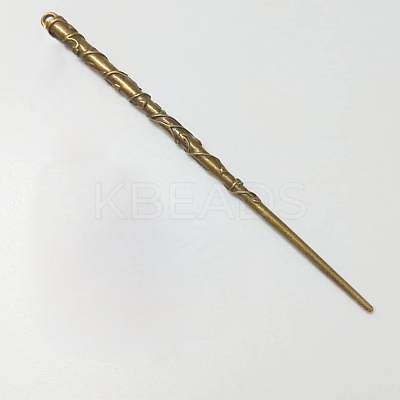 Tibetan Style Alloy Hair Stick Findings TIBE-R310-35AB-NR-1