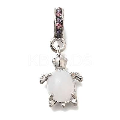 Rack Plating Alloy Rhinestone European Dangle Charms FIND-H005-45P-03-1
