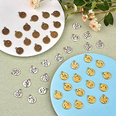 84 Pieces Zodiac Sign Charm Pendants 12 Constellation Charm Pendant Alloy Charm for Jewelry Necklace Earring Making Crafts JX557A-1