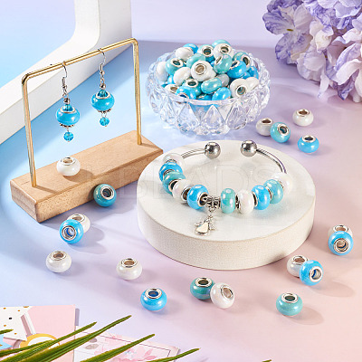 150Pcs Opaque Resin European Beads RESI-TA0004-72C-1
