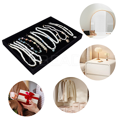 Velvet Necklace Display Organizer Trays NDIS-WH20007-02B-1