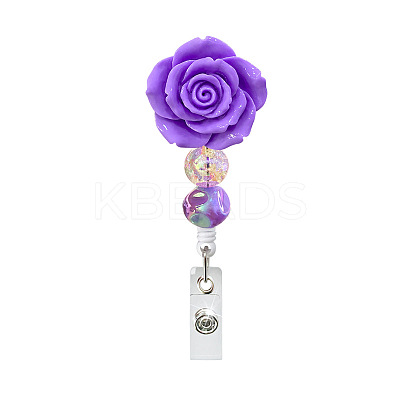 Flower Resin Retractable Badge Reel PW-WG48381-03-1