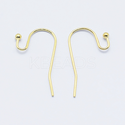 Long-Lasting Plated Brass Earring Hooks KK-K204-136G-NF-1
