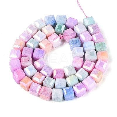 Anti-Tarnish Electroplate Glass Beads Strands GLAA-T025-8mm-10A-1