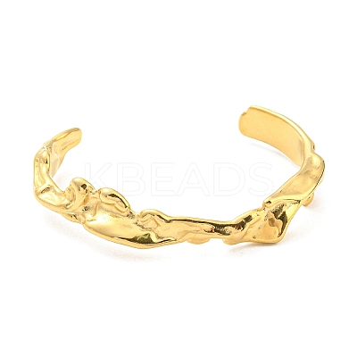 Ion Plating(IP) 304 Stainless Steel Cuff Bangles BJEW-C043-03G-1