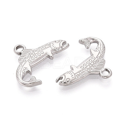 304 Stainless Steel Shark Pendants STAS-T069-12P-1