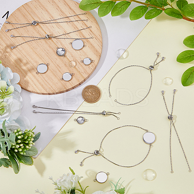 DIY Blank Dome Links Bracelet Making Kits DIY-DC0002-48-1
