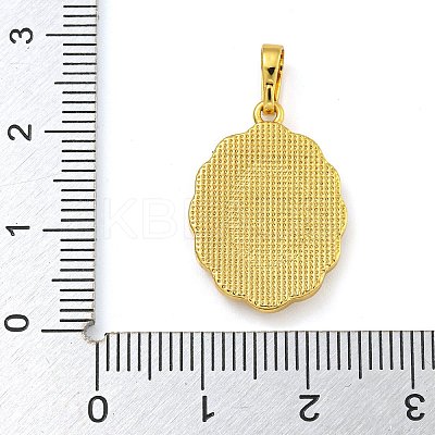 Brass Pendants with Shell and Jump Ring KK-D534-03G-01-1