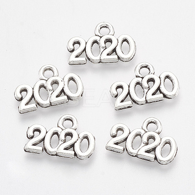 Tibetan Style Alloy Charms X-TIBE-T010-35AS-RS-1