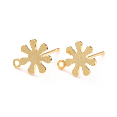 201 Stainless Steel Stud Earrings Findings STAS-C044-04G-1