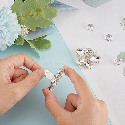 2Pcs Alloy Rhinestone Wedding Shoe Decorations FIND-FG0002-48D-1