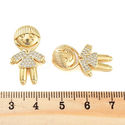 Rack Plating Brass Clear Cubic Zirconia Pendants KK-S379-09G-A-1