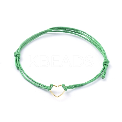 Adjustable Waxed Cotton Cord Bracelets BJEW-JB05064-1
