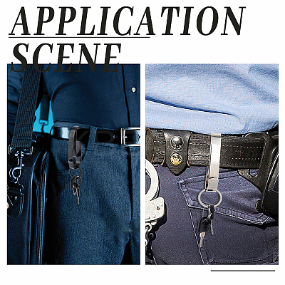 2 Sets 2 Colors Belt Loop Keychain Chip KEYC-CP0001-23-1