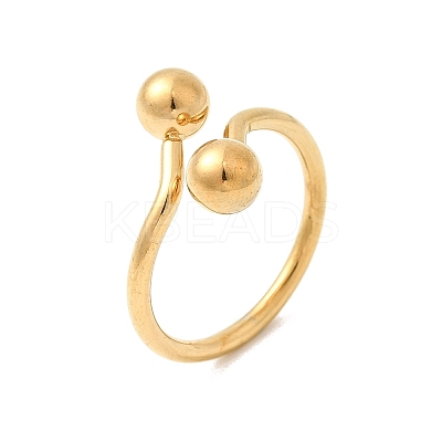 304 Stainless Steel Open Cuff Rings for Women RJEW-K313-19G-1