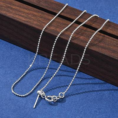 1mm Brass Ball Chain Adjustable Slider Necklaces KK-K398-28S-1