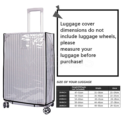 Transparent PVC Luggage Cover AJEW-WH20080-52B-1