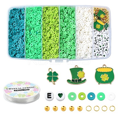 Handmade Polymer Clay Heishi Beads DIY Jewelry Set Kits DIY-YW0009-51D-1