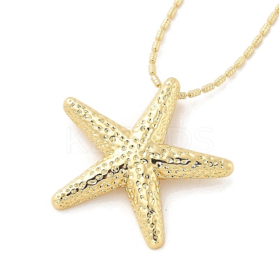 Brass Pendant Necklaces NJEW-S385-05B-G-1