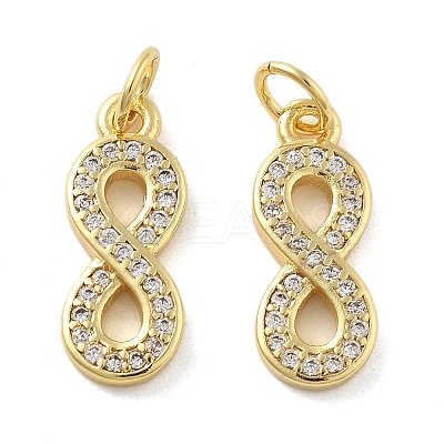 Brass Micro Pave Cubic Zirconia Pendants LS-KK-C092-10G-1