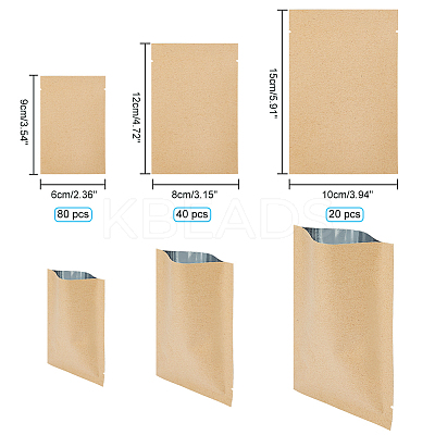 Kraft Paper Open Top Sealable Bags AJEW-PH0017-53-1