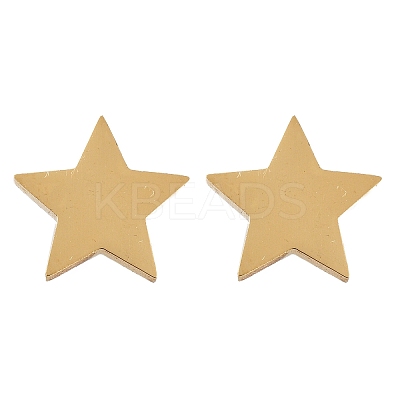 Ion Plating(IP) Star 304 Stainless Steel Stud Earrings EJEW-Z040-58G-1