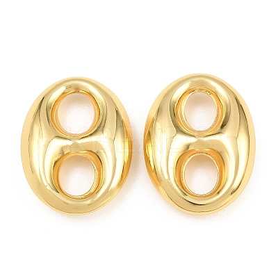 Brass Oval Links Connector Charms KK-H292-47G-03-1